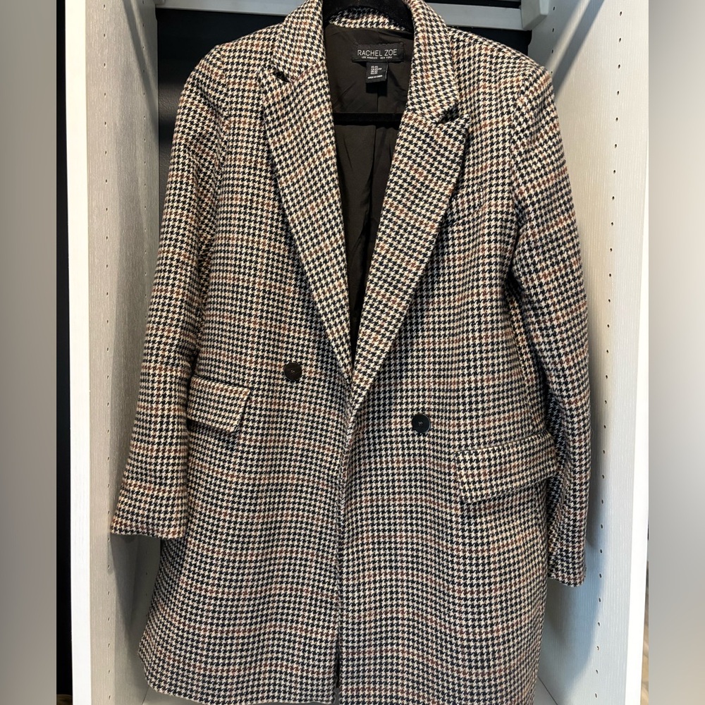 Rachel Zoe Stylish Houndstooth Blazer coat